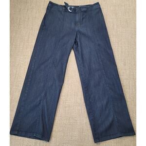 J. Jill Jeans Womens Size 12 Metropolitan Full Leg Dark Wash Trouser Stretch